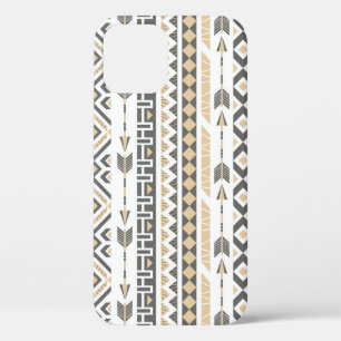 Etnische beige naadloos: patroon iPhone 12 hoesje