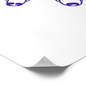 etnische blauwgroen mandala . poster (Hoek)