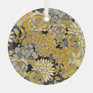 Etnische bloemen: creatieve Paisley textuur. Glas Ornament