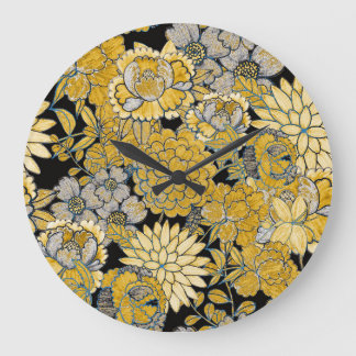 Etnische bloemen: creatieve Paisley textuur. Grote Klok