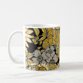 Etnische bloemen: creatieve Paisley textuur. Koffiemok