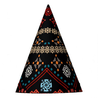 Etnische Boho: kleurrijke tribale naadloos. Feesthoedjes