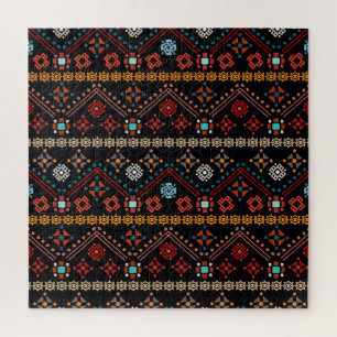 Etnische Boho: kleurrijke tribale naadloos. Legpuzzel