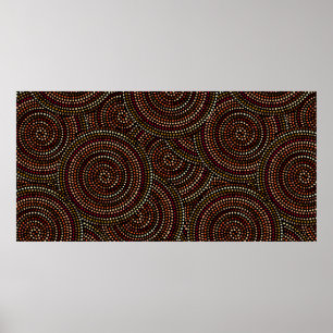 Etnische boho naadloos in afrikaanse stijl op b poster