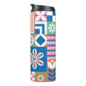 Etnische boho naadloos patroon. Tribale kunstafdru Thermosbeker (Geroteerd rechts)