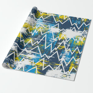 Etnische boho naadloos patroon. Zigzag patroon. Sc Cadeaupapier