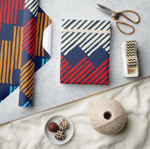 Etnische Boho Pattern Embroidery on Fabric Cadeaupapier