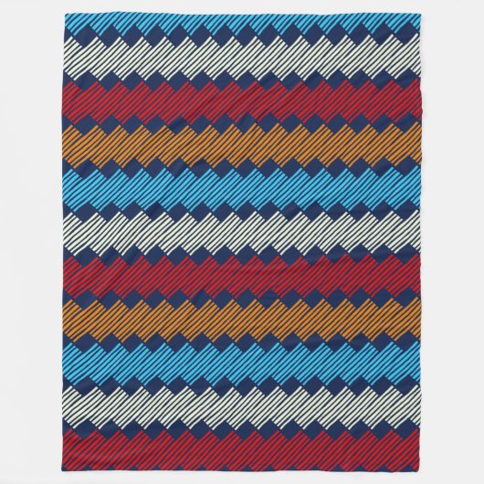 Etnische Boho Pattern Embroidery on Fabric Fleece Deken (Voorkant)