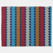 Etnische Boho Pattern Embroidery on Fabric Fleece Deken (Voorkant (Horizontaal))