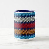 Etnische Boho Pattern Embroidery on Fabric Mok (Midden)
