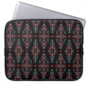 Etnische Boho-Tegels: naadloos patroon Laptop Sleeve