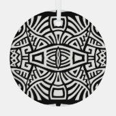 Etnische Boho:  Trendy Glas Ornament (Achterkant)