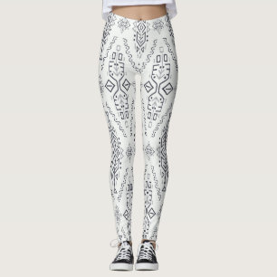 Etnische Boho: Trendy handgetekende naadloos. Leggings