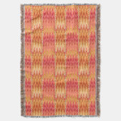 Etnische Chevron Damask, Gold, Rust en Cream Deken (Voorkant Verticaal)