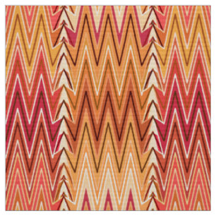 Etnische Chevron Damask, Gold, Rust en Cream Stof