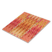 Etnische Chevron Damask, Gold, Rust en Cream Tegeltje (Zijkant)