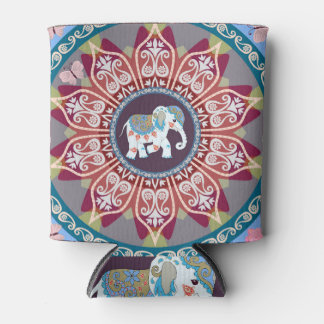 Etnische deken, mandala, paisley grens. blikjeskoeler