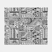 Etnische Doodle Fleece Deken (Voorkant (Horizontaal))