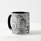 Etnische Doodle Mok (Voorkant links)