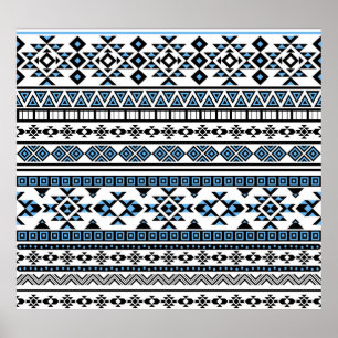 Etnische Driehoek Geometrische Navajo Patroon Poster