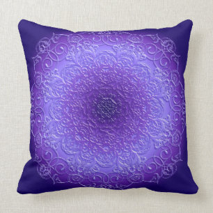 etnische floraal violet mandala kussen