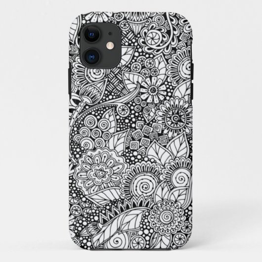 Etnische Floral geïnspireerd Case-Mate iPhone Case (Achterkant)