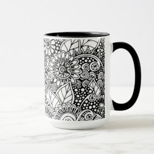 Etnische Floral geïnspireerd Mok
