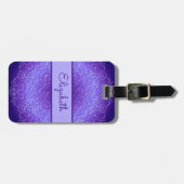 Etnische Floral Violet Mandala Bagagelabel (Voorkant horizontaal)