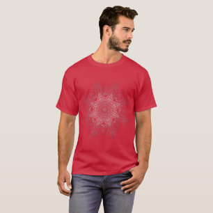 Etnische florale koraalmandala. t-shirt