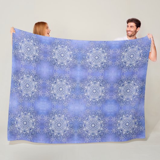 Etnische florale mandala. fleece deken (In situ)