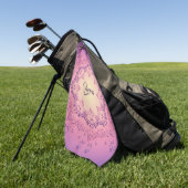 Etnische florale mandala. Floral Crown Golfhanddoek (Groen)