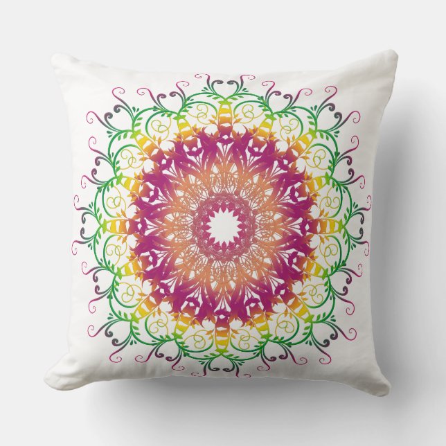 Etnische florale mandala. kussen (Voorkant)