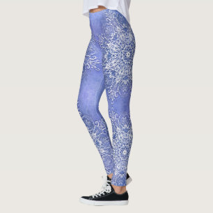 Etnische florale mandala op grunge achtergrond leggings