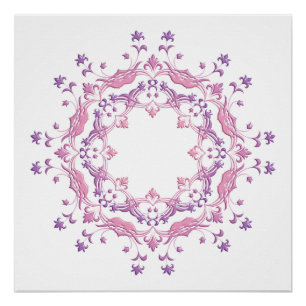 Etnische florale mandala. perfect poster