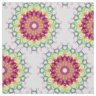 Etnische florale mandala. stof