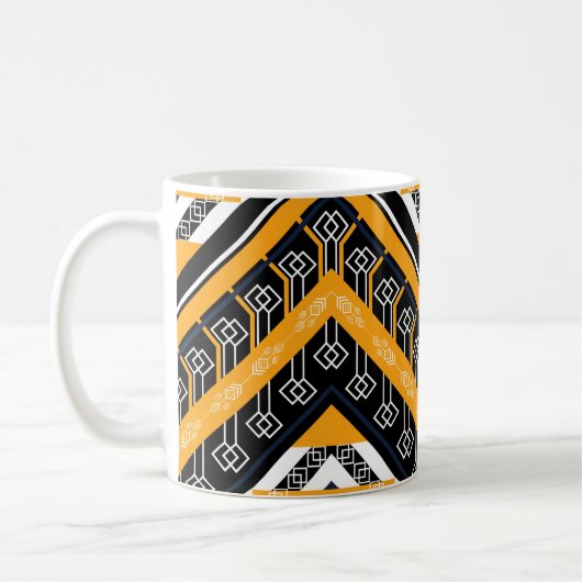 Etnische geometric Oriental Pattern traditional de Koffiemok (Links)