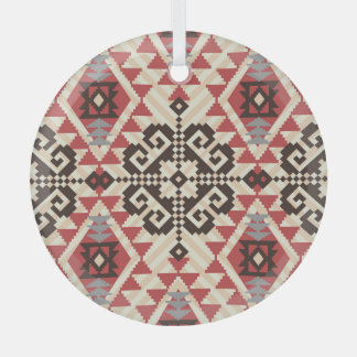 Etnische geometrie: Abstract naadloos Glas Ornament