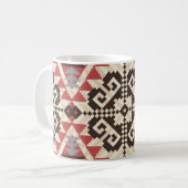 Etnische geometrie: Abstract naadloos Koffiemok (Voorkant links)
