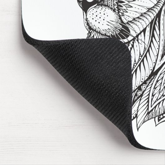 Etnische gepatterde leeuwenkop muismat (Hoek)