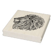 Etnische gepatterde leeuwenkop 	rubberstempel (Stempel)