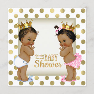 Etnische geslacht onthulling baby shower kaart