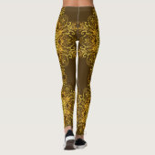 Etnische gouden mandala. leggings (Achterkant)