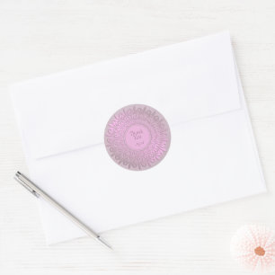 Etnische gradiënt Mandala Klassic Round Sticker