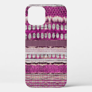 Etnische grens Fuchsia Abstract iPhone 12 Hoesje