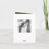 Etnische Groene Boho Spiralen Trouwfoto Dank u Bedankkaart (Achterkant)