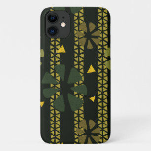 Etnische Groene Bruin Afrikaans Gepatterd iPhone 11 Hoesje