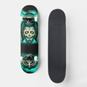 ETNISCHE GROENE UIL SCHEDEL SKATEBOARD (Voorkant)