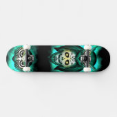 ETNISCHE GROENE UIL SCHEDEL SKATEBOARD (Horizontaal)