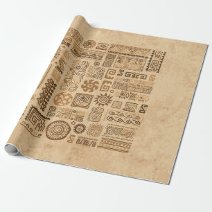 Etnische handgemaakte versiering cadeaupapier