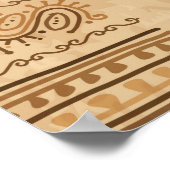 Etnische handgemaakte versiering poster (Hoek)